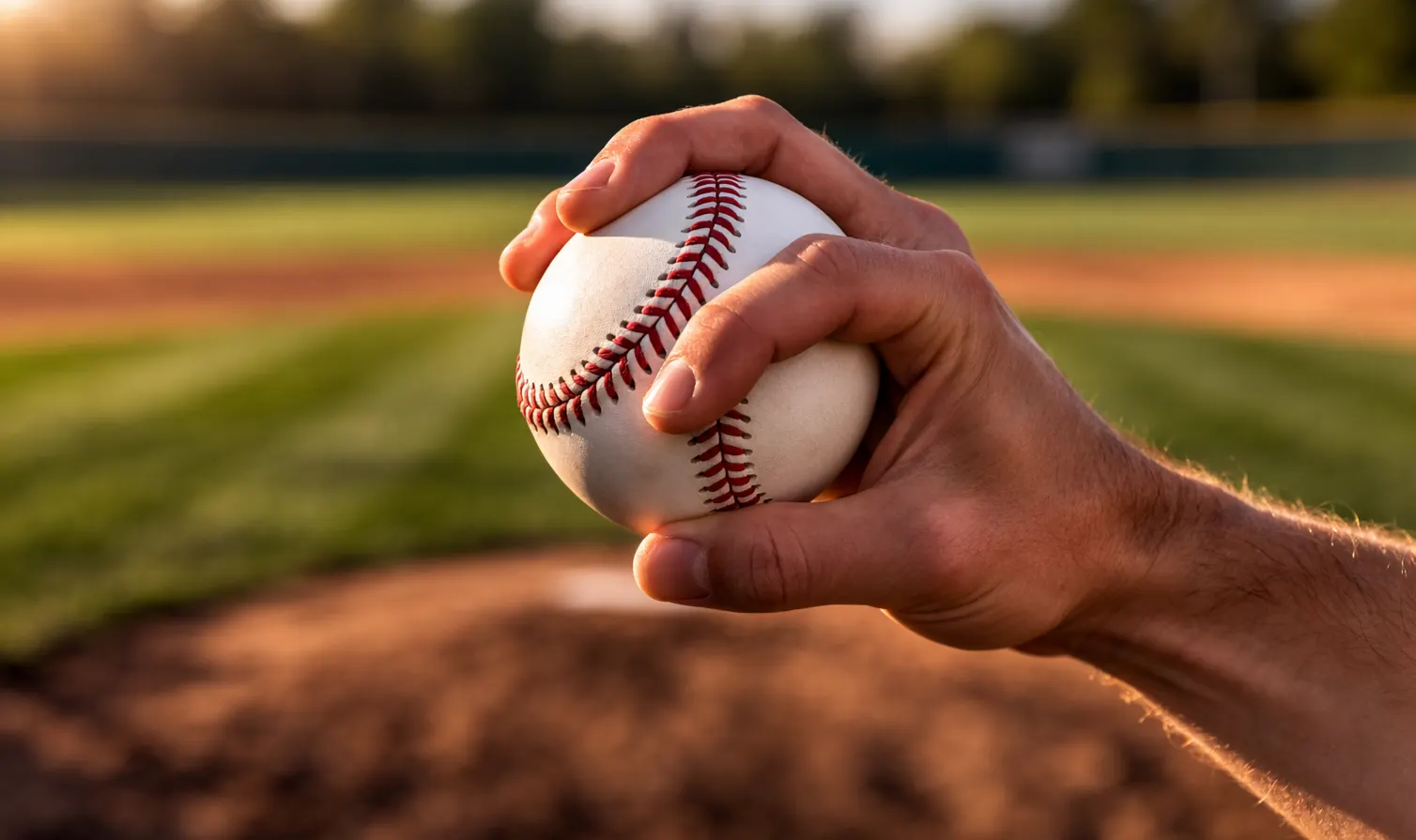 Nahaufnahme eines Pitchers beim Wurf auf dem Baseballfeld — ERA und WHIP Analyse